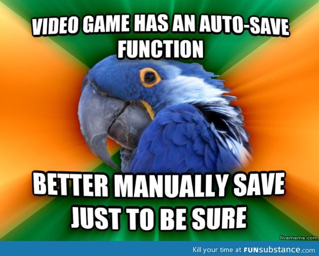 Gamer paranoid parrot