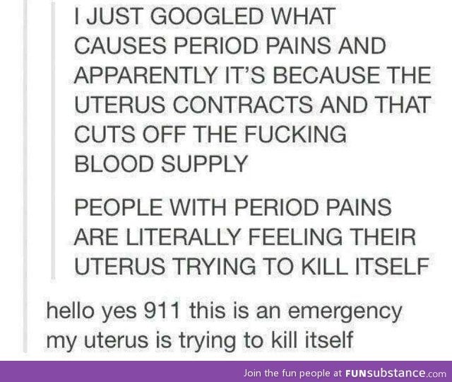 What causes period pains