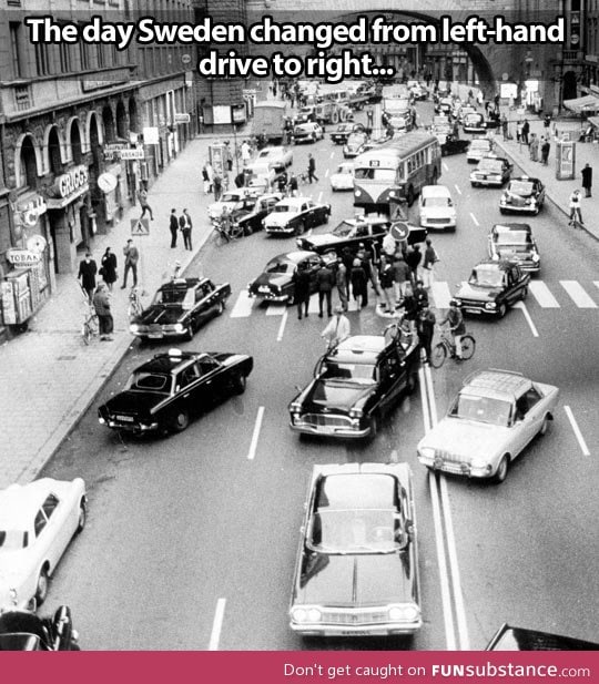 The day Sweden changed to right hand drive