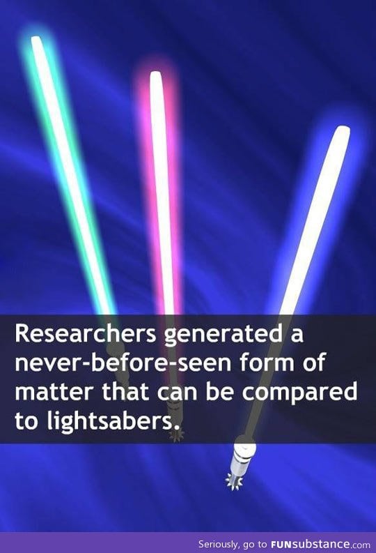 Real life lightsabers... 'Bout time