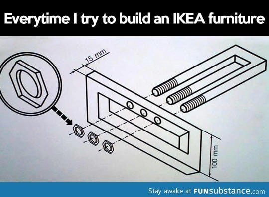 Trying to build ikea furniture