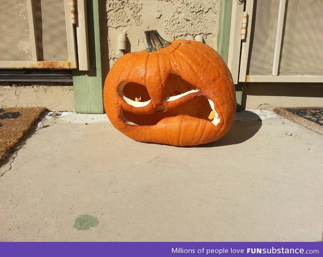 This is what happens when you carve your pumpkins too early in arizona