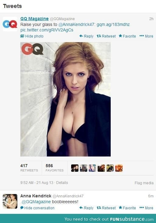 Anna Kendrick trolling her own pic