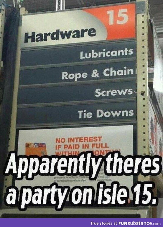 Party in isle 15