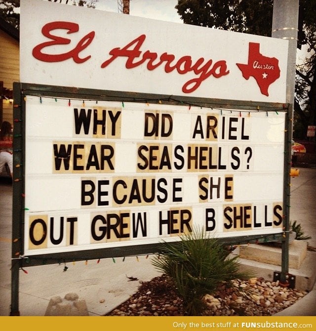 Why did ariel wear seashells?