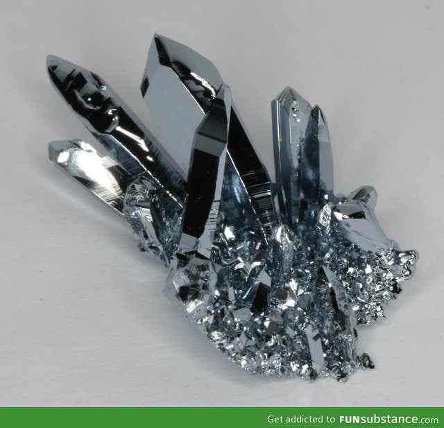 A cluster of osmium crystals, one of the least abundant elements on earth