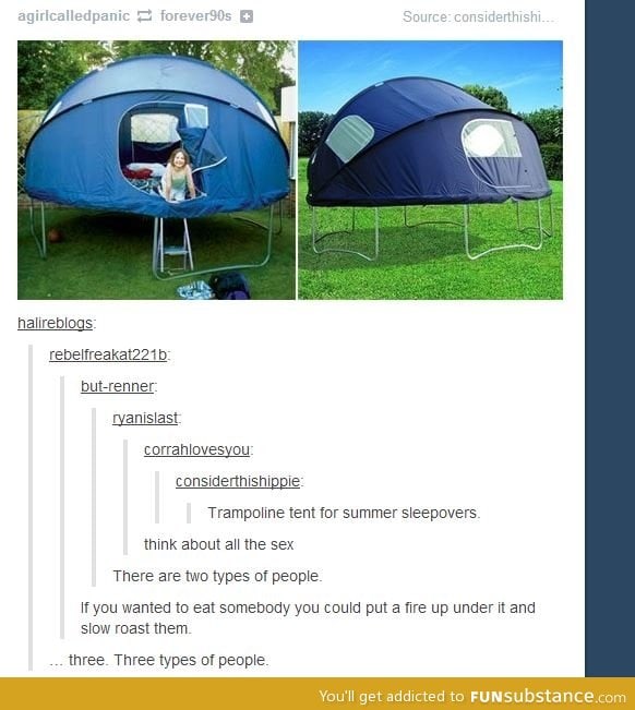 Trampoline tent