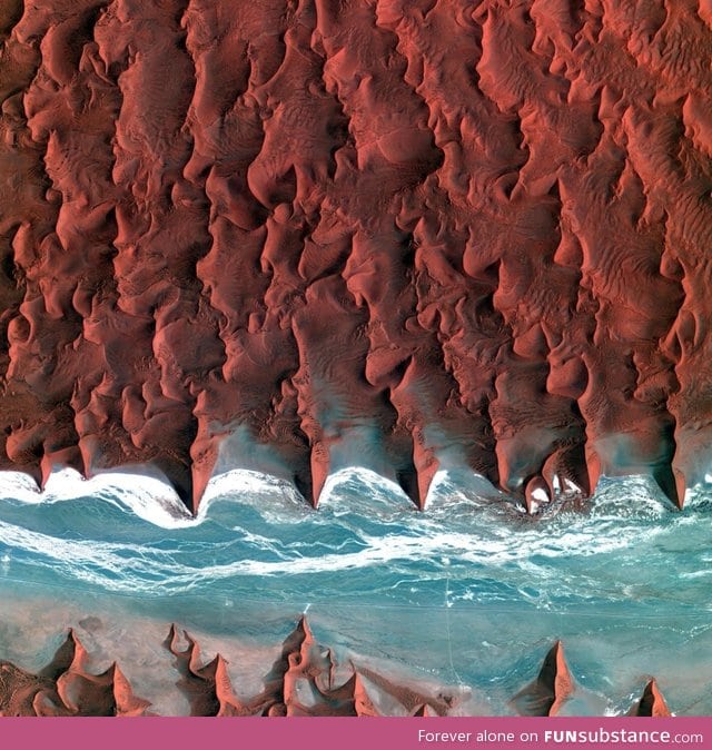 The Namib desert from space