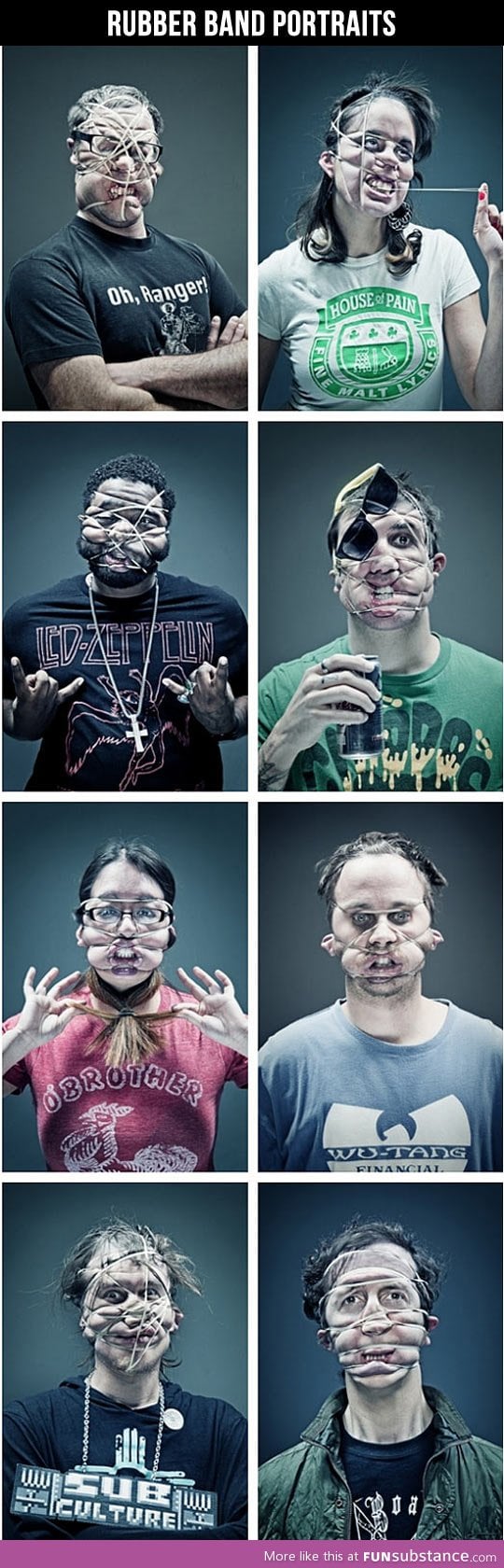 Rubber band portraits