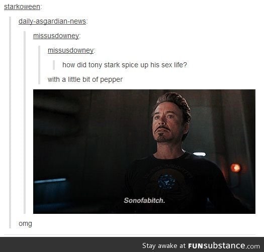 How did Tony Stark spice up his s*x life?