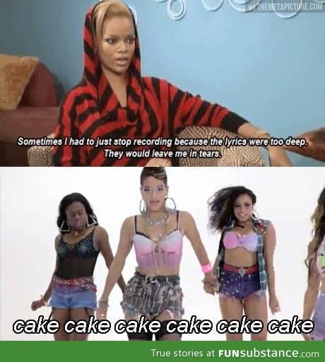Rihanna and her deep lyrics