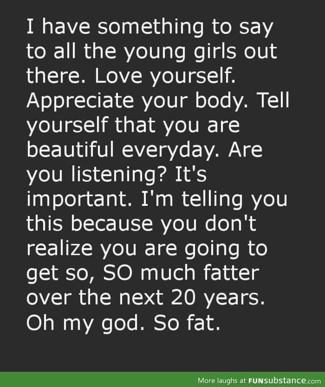 A message to all the girls