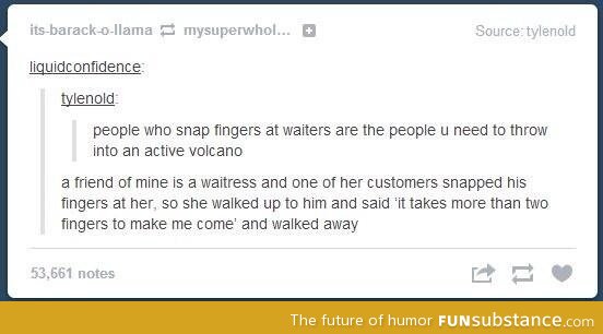 Awesome waitress