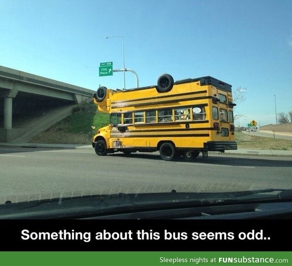 Something about this bus seems odd