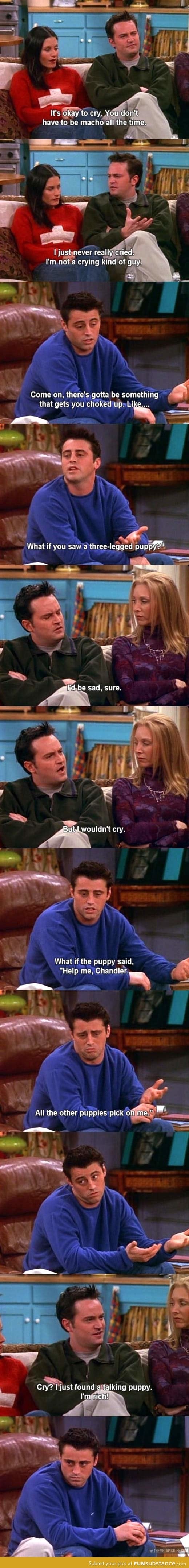 Chandler can't cry