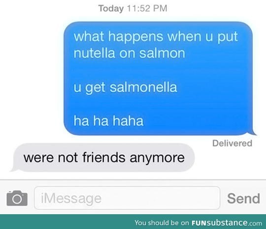 When you put nutella on salmon