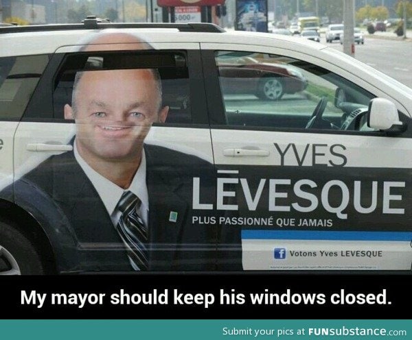 My mayor should keep his windows closed