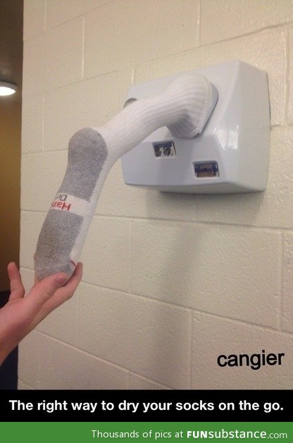 How to dry your socks on the go