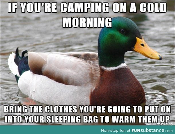 Cold mornings on a camping trip are bad enough