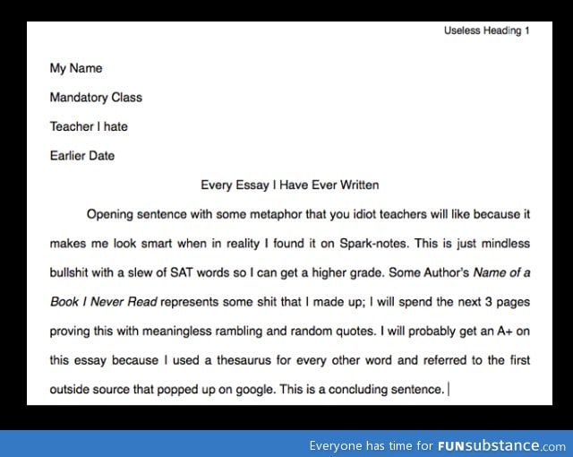 Every essay ever