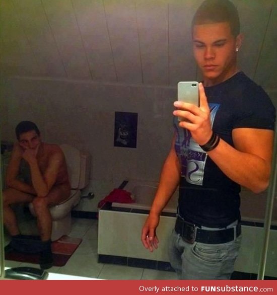 Dude, really? You're taking a selfie now?
