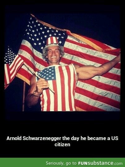 The day Arnold became a US citizen