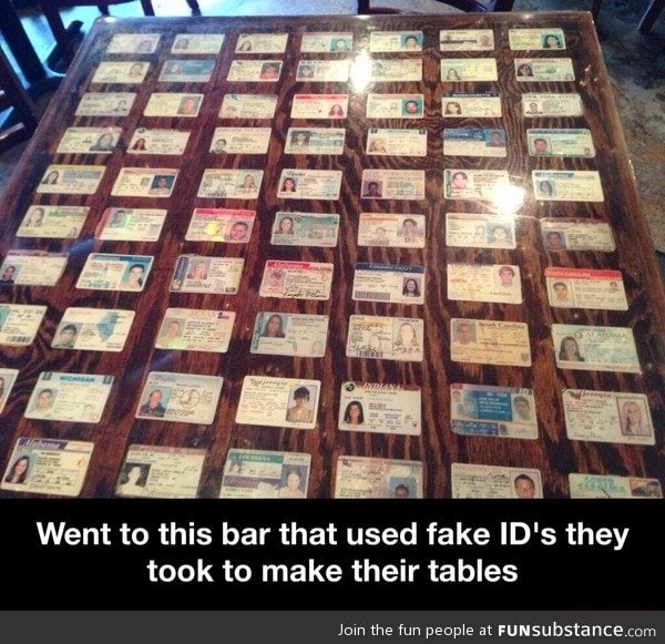 Fake id table