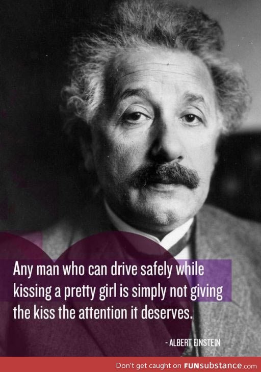 Albert Einstein on kissing