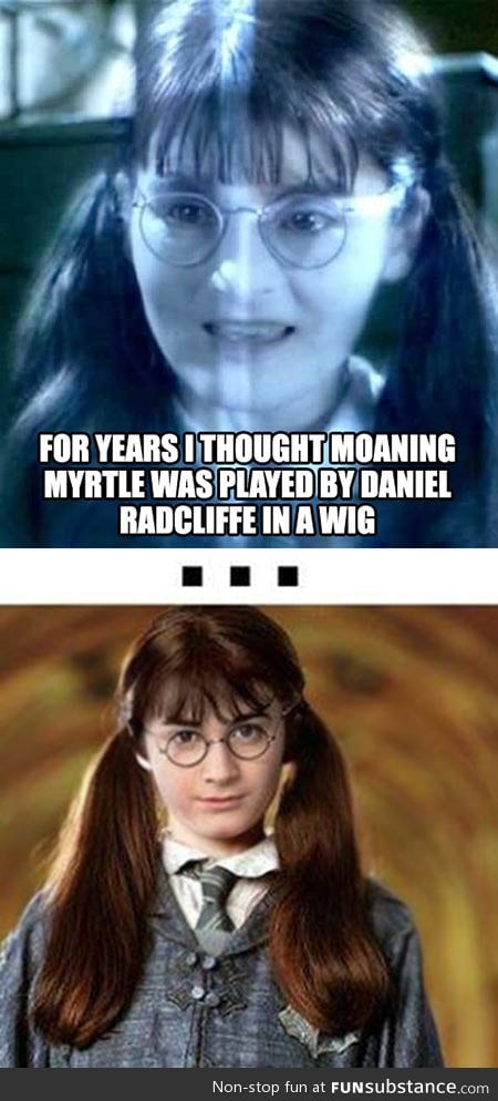 Daniel Radcliffe in a wig