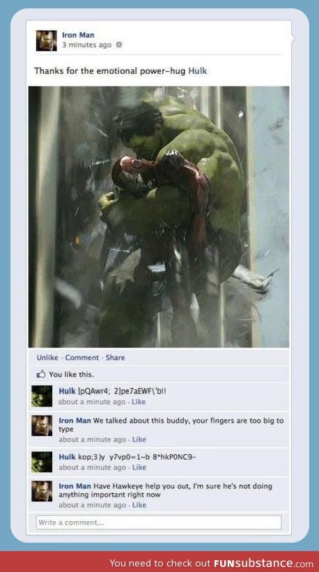 If the Avengers had facebook