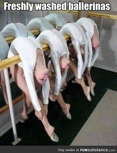 Freshly washed ballerinas