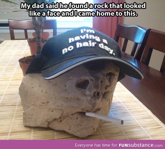 A rock that looks like a face…