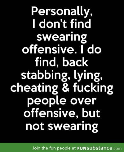 The thing about swearing