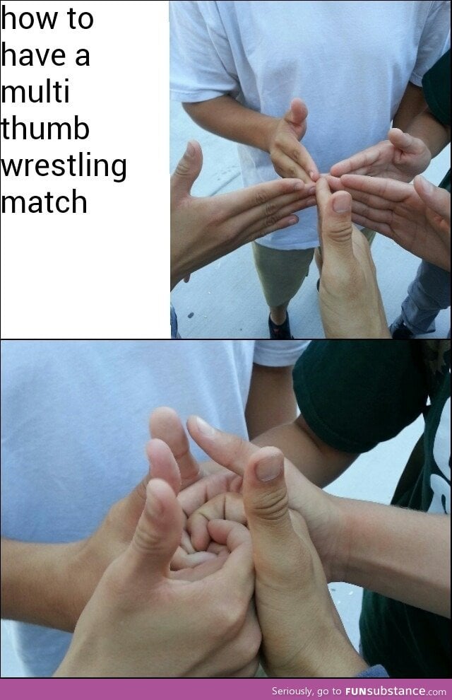 Multi thumb wrestling match