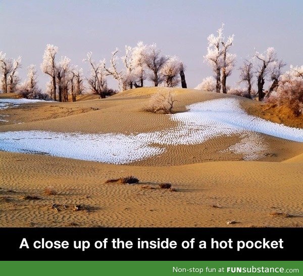 Inside of a hot pocket