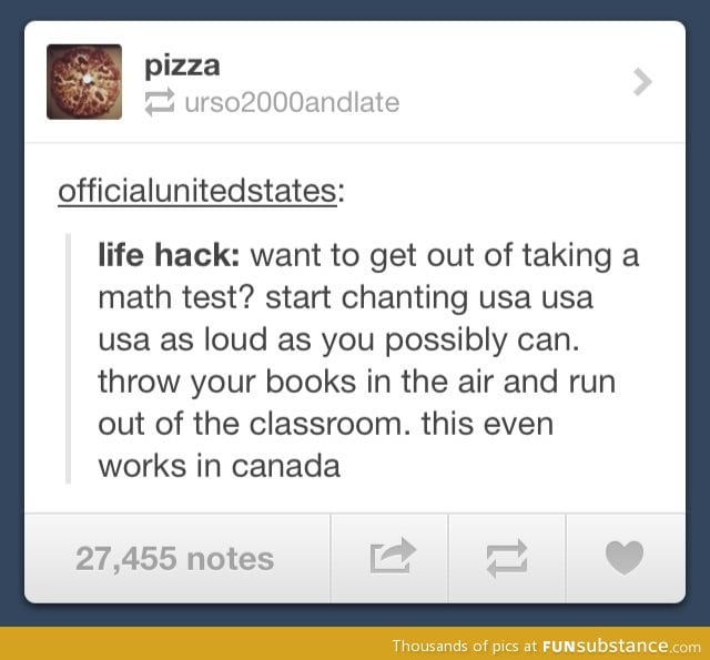 Want to get out of taking a math test?