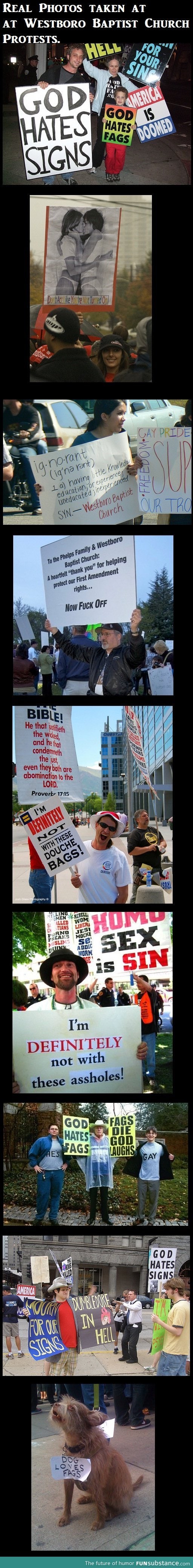 Westboro baptist church signs