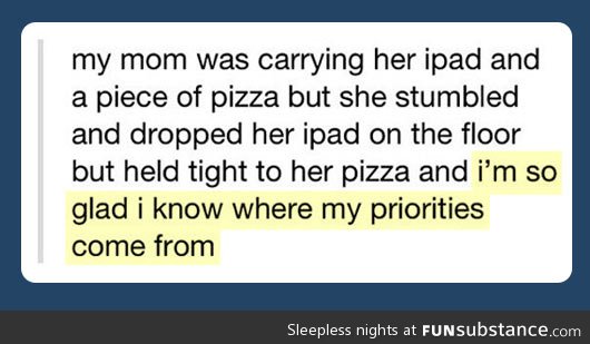 Pizza priorities