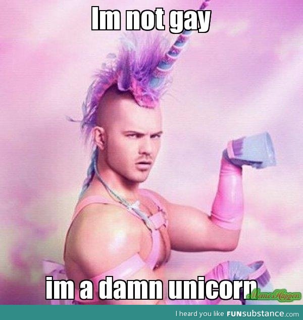 He S A Unicorn Deal With It Funsubstance