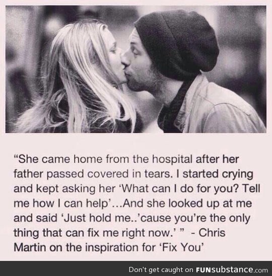 Inspiration for coldplay's fix you