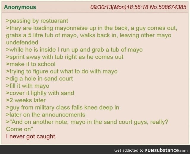 Where to hide the mayo