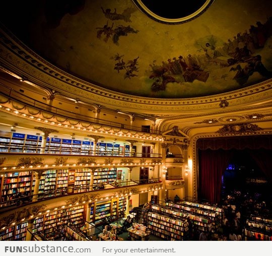 A theater turned bookshop