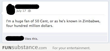 A huge fan of 50 cent