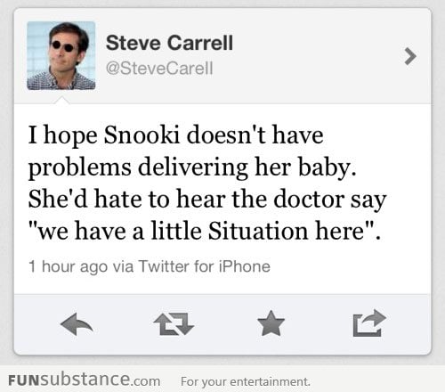 Steve Carell on Snooki's baby