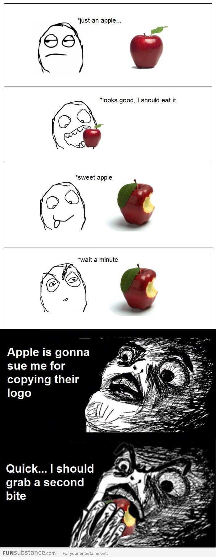 Don't wanna get sued for eating an Apple!