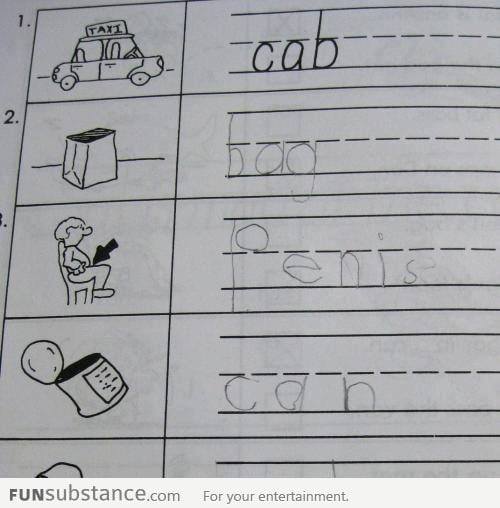 Just some kindergarten homework