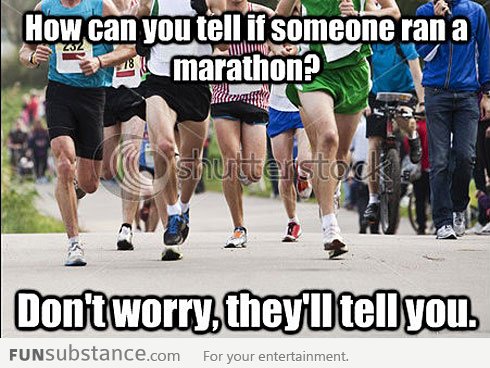 How to tell if someone ran a marathon