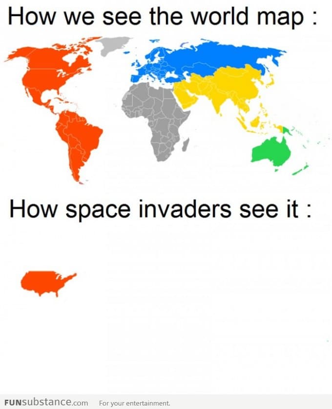 How aliens see our map