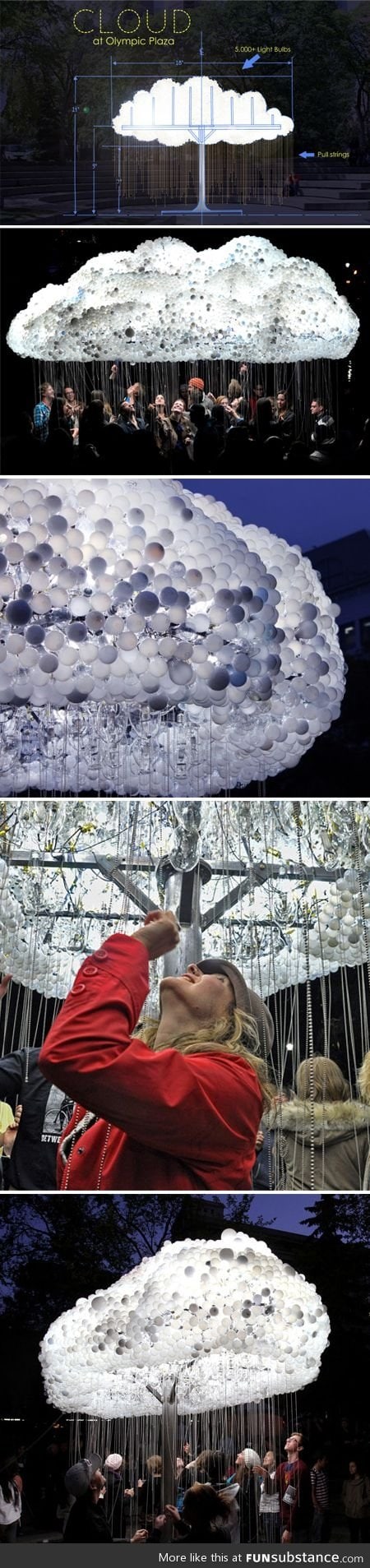 The Cloud At Olympic Plaza, Over 5,000 Lightbulbs In All...