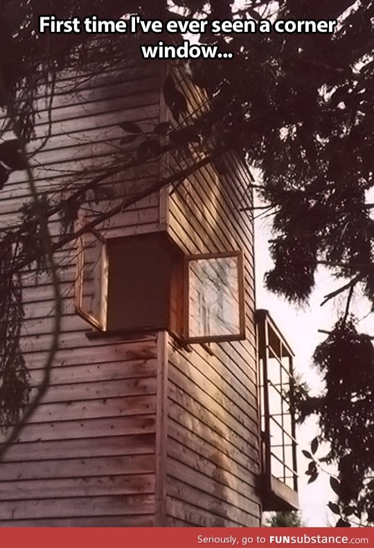 Corner window in the tower of silence